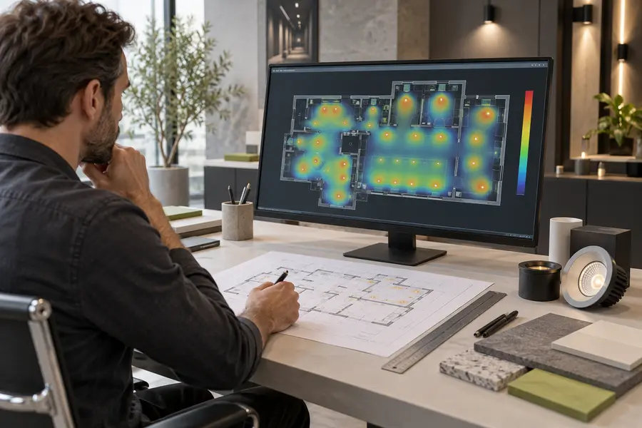 Étude photométrique et plan d’implantation d’éclairage